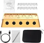 Vortex Mixer, 2400 mAh Vortex Mixer Wireless Colorant Mixer, 3 Gear Adjustable, Ip53 Waterproof, with 12Pcs Color Cups & 200Pcs Mixing Magnet Sticks, Paint Stirrer for Tattoo Artists