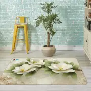 3D White Lotus ZHUA1402 Game Non Slip Rug Mat Photo Carpet Zoe