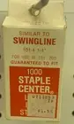 Vintage Staples for Swingline Tacker Electric Stapler Gun 1/4" 1000/Box NOS