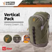 Hunters Element Vertical Pack Forest Green 15l Hunting Backpack Rain Cover
