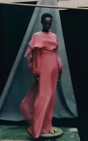 [Erdem] Draped Silk Gown
