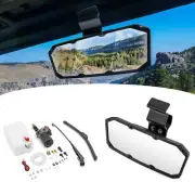 12V Electric Windshield Wiper Motor+Center Mirror For Polaris Ranger 1000 XP 900
