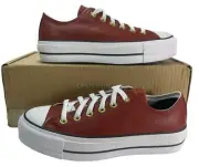Converse by YOU Chuck Taylor Platform Lift Leather Brown Women's Sneaker Size 8