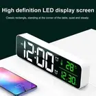 Digital Large Display Alarm Clock For Bedroom LED Electronic Date Temp Display