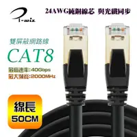 在飛比找樂天市場購物網優惠-i-wiz CAT.8 S/FTP 超高速網路線 50CM