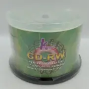 New Sealed 50 Pack Hypermedia CD-RW 74min 650MB 4x High Speed Rewritable Disc