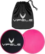 VIPELE Core Sliders. Dual Sided Use on Carpet or Hardwood Floors. Abdominal Exercise Equipment