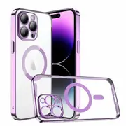 For Apple iPhone 15 Plus MagSafe Magnetic Case with HaloLock Shockproof Military Grade Protection Scratch Resistant Back Protective Cover (Purple)