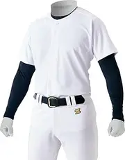 [zett] BU1283MPS Baseball Uniform, Mecha Pan, Mesh Pullover Shirt, White (1100)