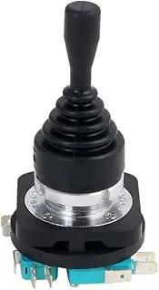 MGTCAR 30mm Joystick Switch Momentary Monolever 4NO 4NC 4 Position Reset Spring Return Latching Wobble Stick Cross Switch HKF4-11-4L(HKF4-11-4L Momentary)