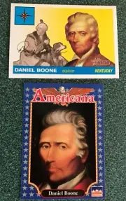 Daniel Boone Frontiersman Collector Cards, 2 different Cards