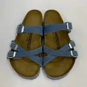 Birkenstock New w/ Box Franca Dusty Blue Oiled Leather Regular - Select Size