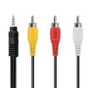 3.5mm to RCA Camcorder AV Audio Video Output Cable, 3 RCA to 3.5mm AV Input C...