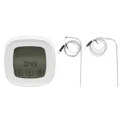 Digital Meat Thermometer With 2 Probes Touchscreen Digital Display Food Cooking Grill Thermometer With Magnet Adsorption