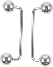[WATIIFUFU] Body Piercing Jewelry Ring Bar Barbell Jewelry Circular Barbell Collarbone Studs Bent Barbell Body Jewelry Body Piercing Barbells Body Jewelry Decor Body Piercing Rings Silver