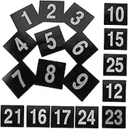 EPIGEIST 50pcs PVC Table Number Cards Black White Design 1-50 for Wedding/bar/Club