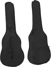 FUTUREORYY Guitar Case Bag with Strap Black Durable Front Zippered Pocket Dual Slider Side Zipper Suitable for Electric Acoustic Guitars