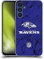 Head Case Designs Officially Licensed NFL Coloured Marble Baltimore Ravens Graphics Gel Case [Military Grade Protection] Compatible with Samsung Galaxy A15