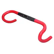 Carbon Fiber Highway Bicycle Curved Handle Color Lable Outside Line Handle red_400MM