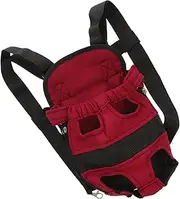 FONDOTIN Portable Pet Chest Pack Breathable Travel Backpack for Pets Shoulder Bag for Dogs and Cats Comfortable Safe Design Red