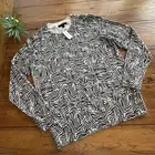 Banana Republic Factory Forever Sweater Black & White Pattern Size Large