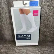Medi Duomed Relax Medial Compression Socks - Closed Toe White 15 - 20 Small