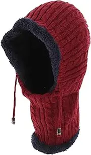 [Yardenfun] Scarf Hat White Hats Headwear Hat for Men Snow Hats for Women Couple Hat Hooded Scarf Jackets Knit Ski Hat with Hood Caps Balaclava Ski Mask Fur Hat Ski Masks for Men Women Hat