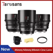 7Artisans 35mm/50mm/85mm T2.0 Cine Lens Full Frame Lens for R/Z/E/L Mount
