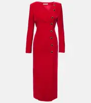[Alessandra Rich] Alessandra Rich Velvet midi dress AU 10 red