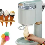 Ice Cream Machine, 1L Household Ice Cream Machine, Soft Ice Cream, Mini Fruit Soft Serve Machine, Household DIY Ice Cream Machine for Soft-Serve Sherbet and Frozen Fruit Treats