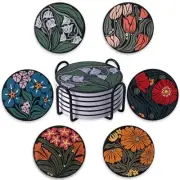 Coasters Absorbent Ceramic Coaster Drink Coasters with Cork Back Beautiful