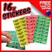 16 x Diesel 2 Stoke Unleaded 4 Fuel Petrol Jerry Can Cans Stickers Sticker ⛽