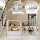 Strong Aluminum & Solid Acrylic Pet Play Pen Puppies Birth Fencing Escape-Proof