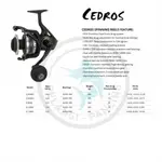 OKUMA CEDROS 旋轉卷線器尺寸 8000 10000 14000