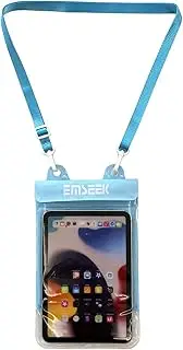 EMSEEK Waterproof Ebook Reader Case Holder Tablet Cover Bag eReader Dry Pouch for Amazon Kindle Paperwhite Oasis Fire 7 Nook Kobo iPad mini Samsung Tab Google Nexus Up to 8.5”(Blue)