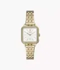 New Fossil Women's Colleen Three-Hand Gold-Tone Stainless Steel Watch MSRP: $339
