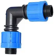 Garden Supplies 1Pcs 16mm Irrigation drip Tape Elbow Lock nut Connector 90 Degree Knee Drip Tape Irrigation Adapter Irrigation Accessories Tube Connector (Color : Blue)