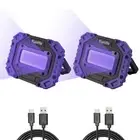 Rechargeable UV Black Light Battery Powered Blacklight Cordless UV Light 2 Pack