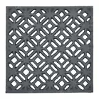 Decorative Square Black Cast Iron Trivet Ornate Diamond Hot Pad Decor 5.25" Wide