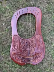 Lyre Harp 10 Metal Strings Rosewood With FREE Bag Key And Sting Set