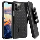 iPhone 12 Pro Max Belt Clip Holster Case Shockproof Rugged Black Cover 6.7"