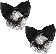 WRITWAA Elegant Butterfly Bow Hair Net Headbands for Women Fashion Elastic Hair Accessories Snood