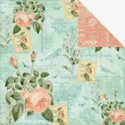 Graphic 45 Time to Flourish Collection Roses 8" June Flourish Cardstock