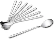 AXIAOLU Spoons, Korean Soup Spoons,Stainless Steel Spoon with long Handle Set of 8