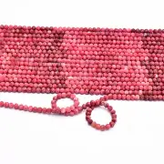 AAA+ Pink Thulite Gemstone 3mm-4mm Micro Round Faceted Beads | 13inch Strand