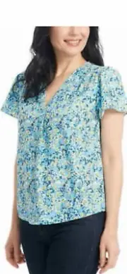 Hilary Radley Ladies Top Blouse Super Lightweight Printed Multi-CLXS,S( PickSZ)