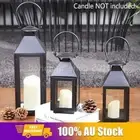 Outdoor Candle Lantern, Candle Holder, Black Large Size Citronella Holder