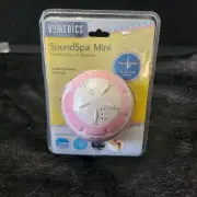 Homedics SoundSpa Mini Portable Relaxation White Noise Machine Sound Sleep Pink
