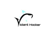 VIOLENT HOOKER - CLEAR TEAL FIN DECAL