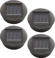 4 Pieces Replacement Solar Lights With Led Bulbs, Solar Top Lights Replacement, Led Solar Panel Lantern Cover For Outdoor Hanging Garden Lantern Scrol